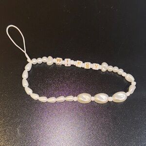 Wifey beaded phone charm strap